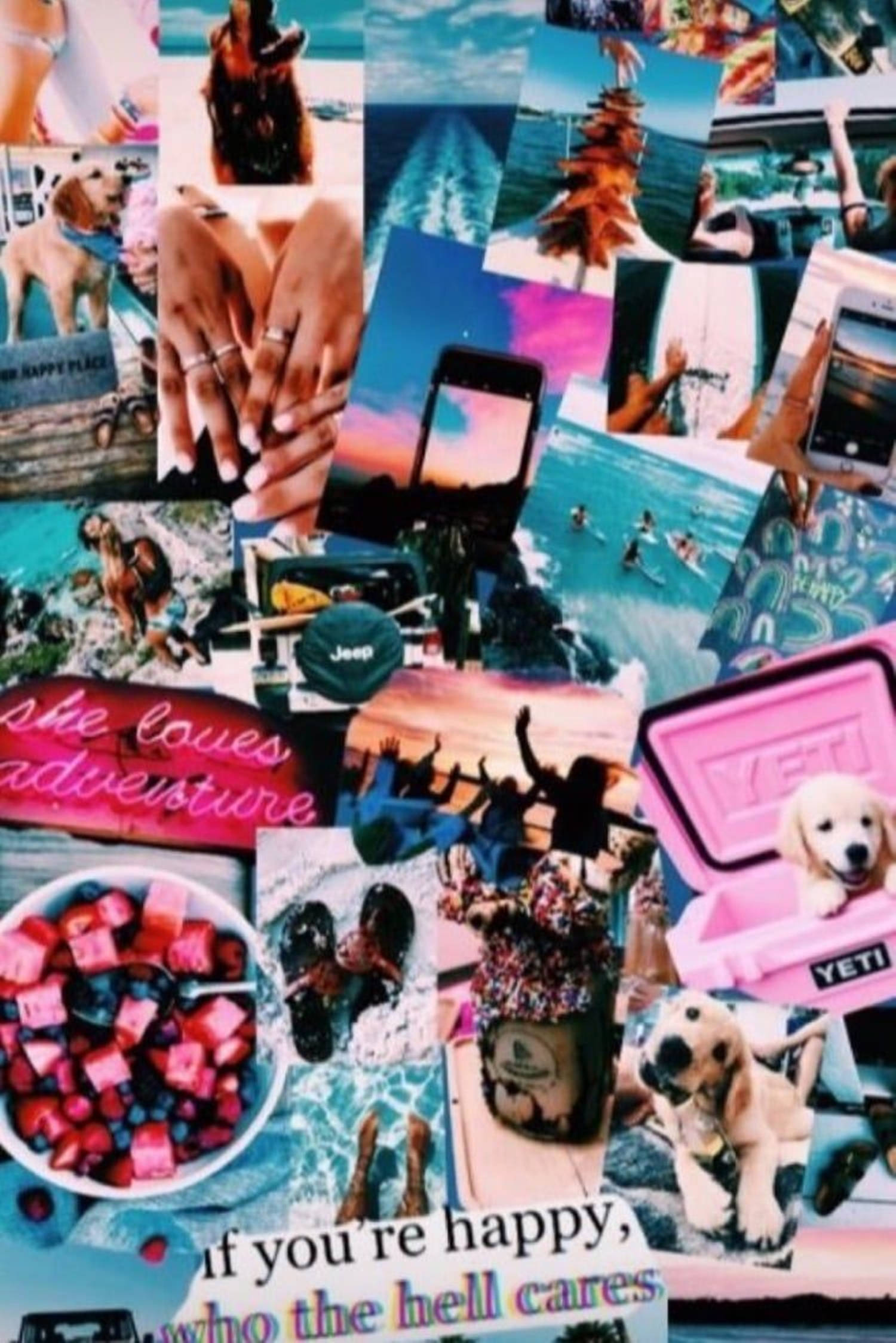 Эстетичный коллаж VSCO «Кому какое дело» Обои