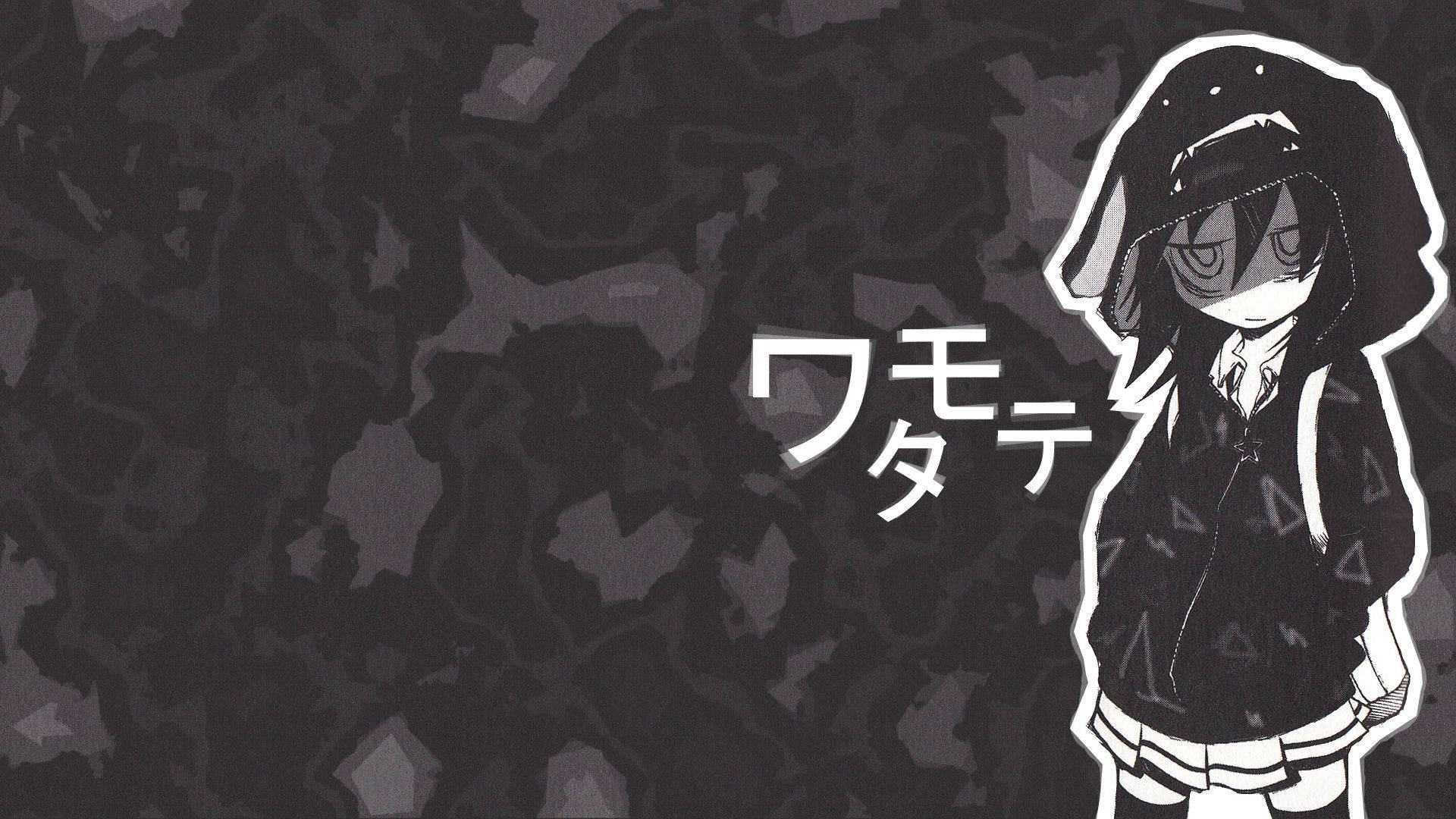 Темный аниме-эстетичный десктоп WataMote Обои