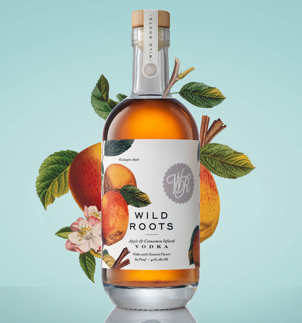 Wild Roots малиновая настойка водка синий фон Обои