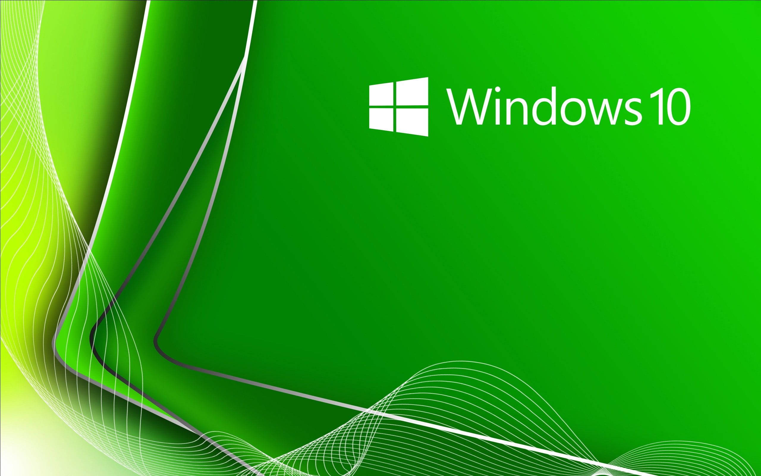 Исходный зеленый Windows 10 Обои