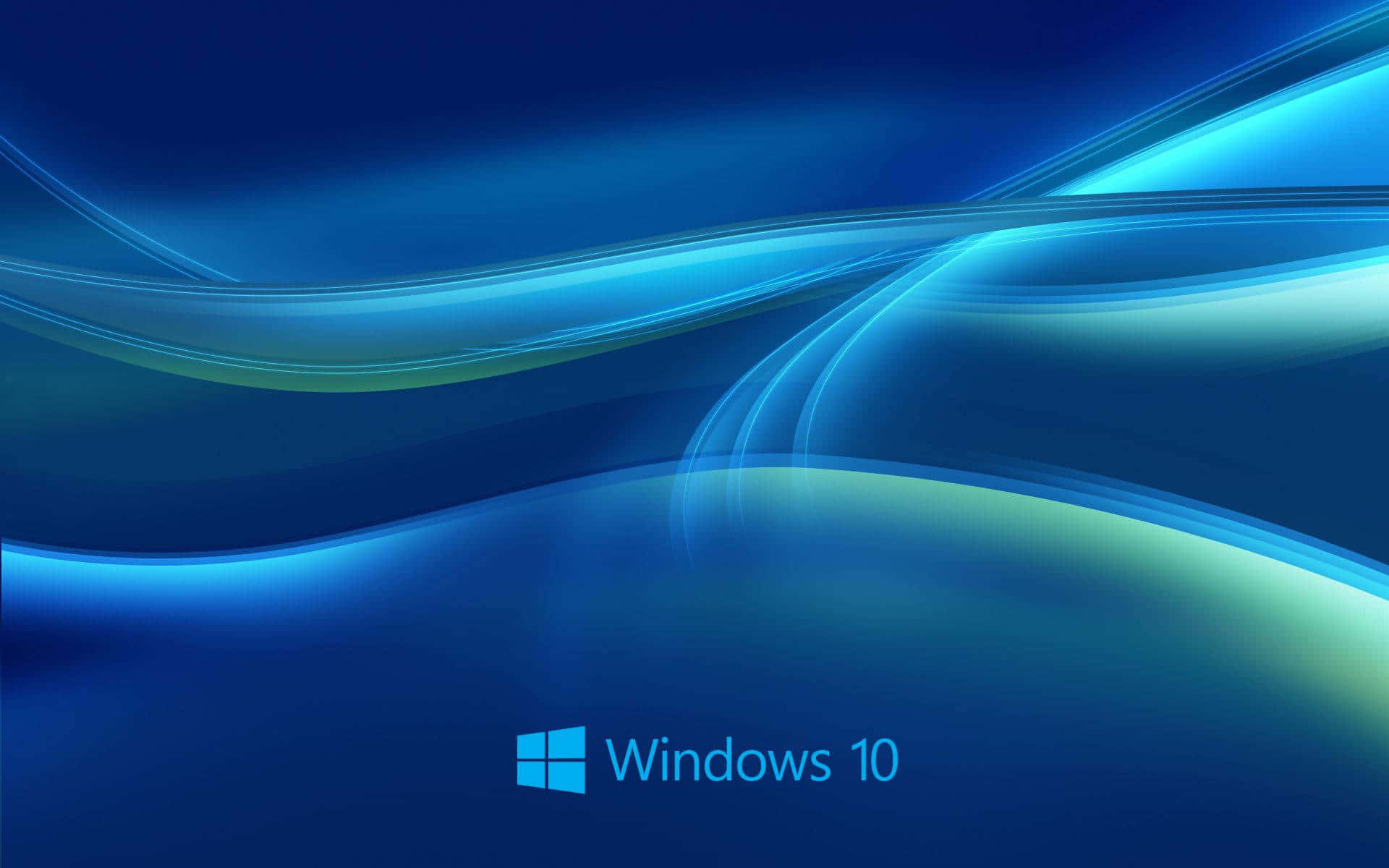 Синие волны на фоне Windows 10 Обои