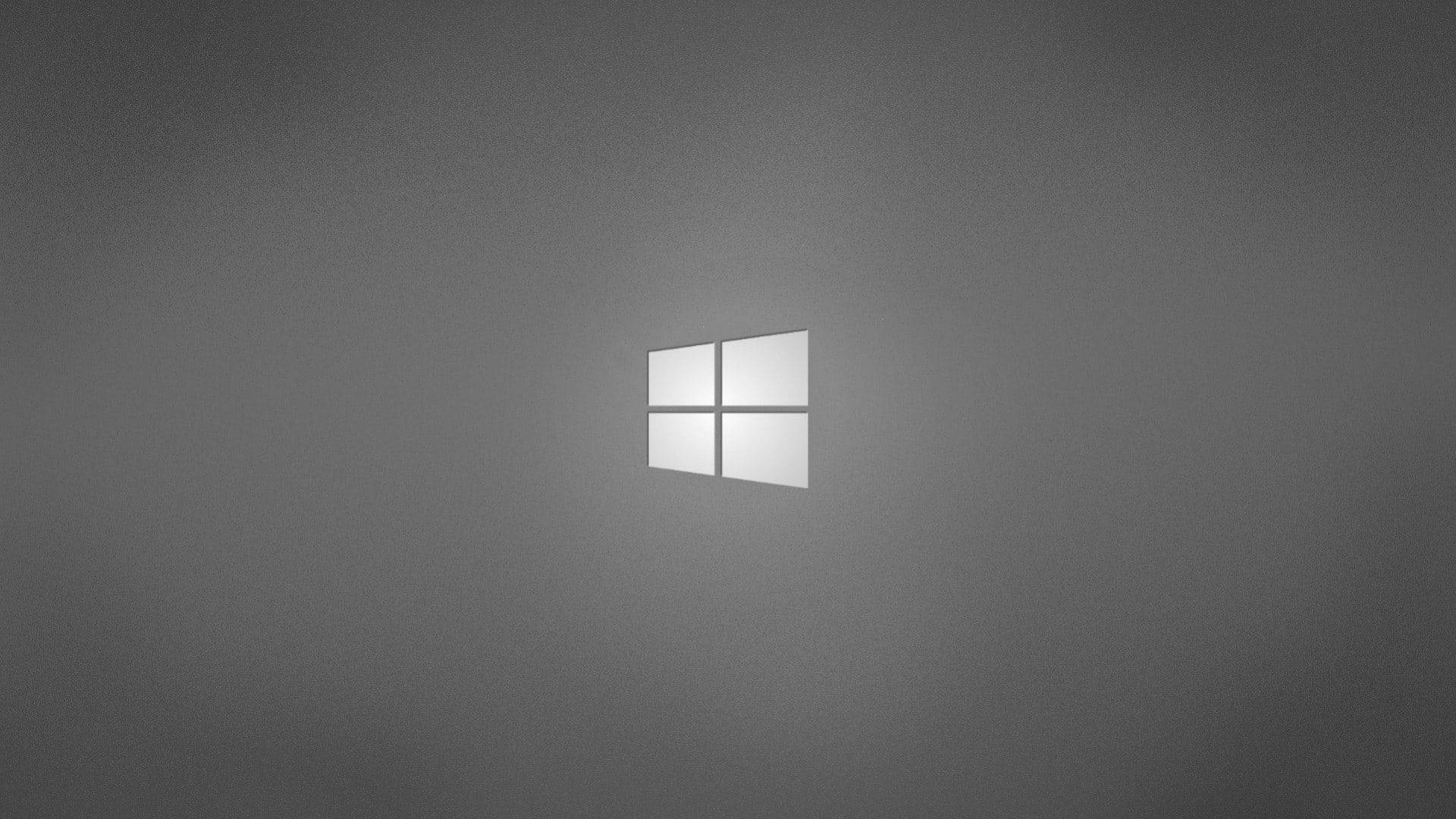 Логотип Windows на сером фоне Обои