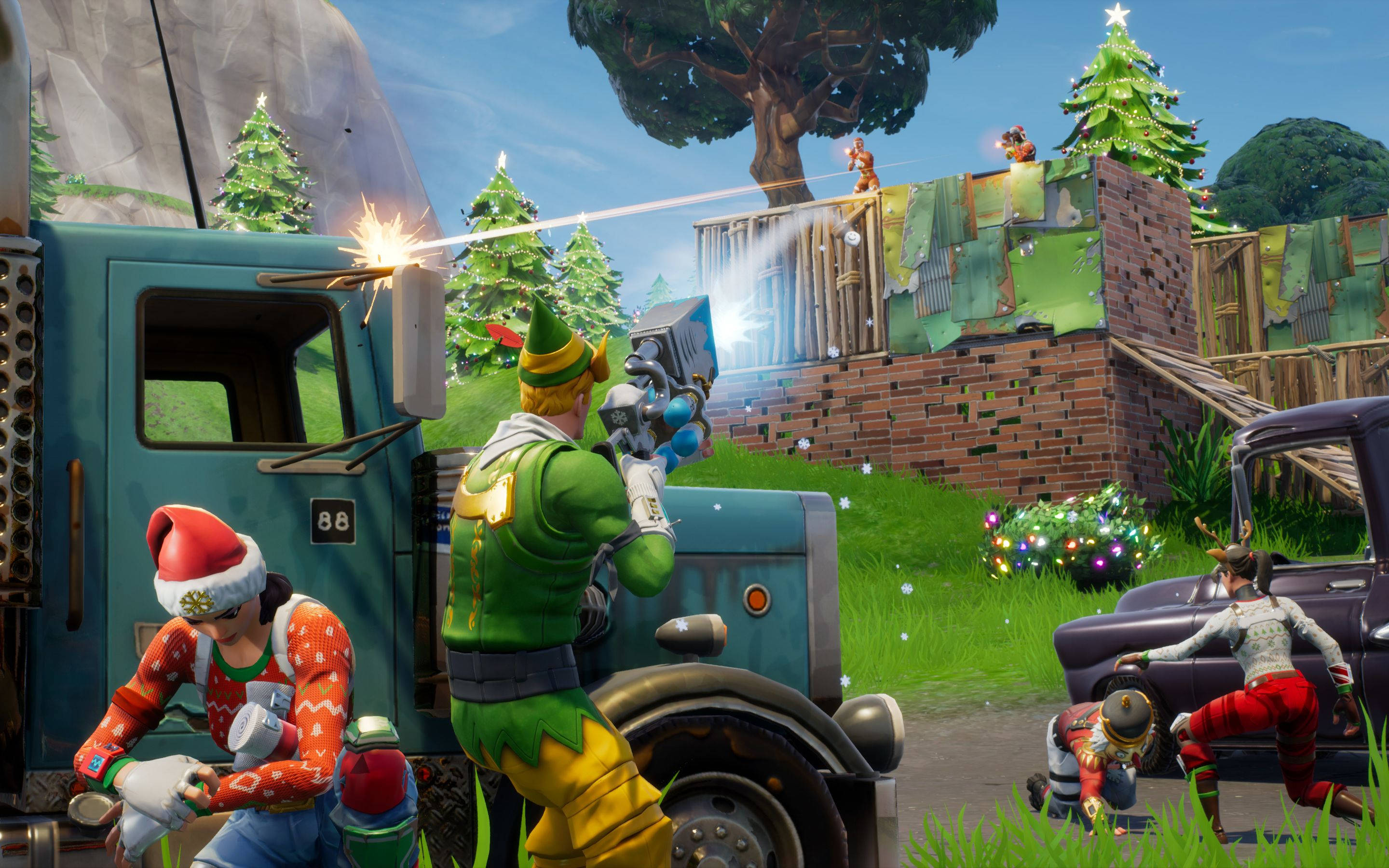 Сражайся с лучшими киберспортсменами на турнире Winter Royale в Fortnite! Обои
