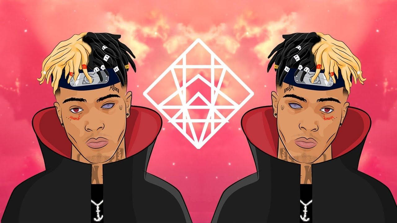 Арт Xxxtentacion в аниме-стиле с поворотом головы Обои