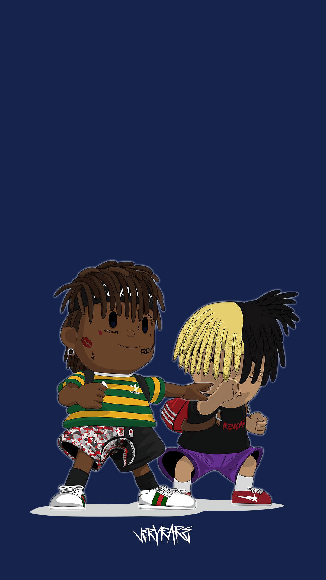 XXXTentacion и Juice Wrld в стиле аниме Обои