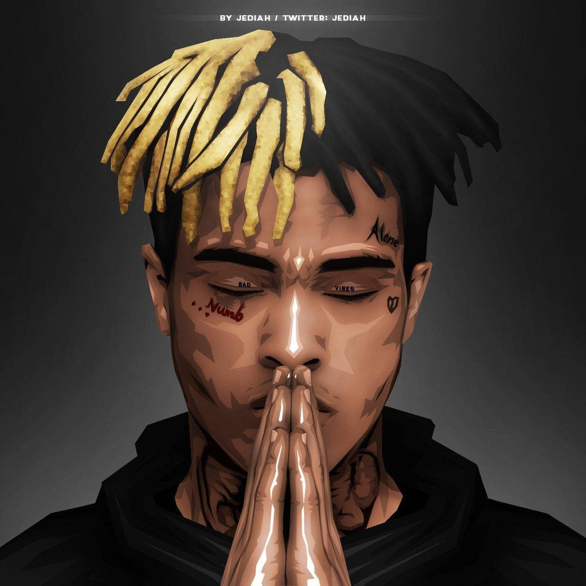 Xxxtentacion аниме молящиеся руки Обои