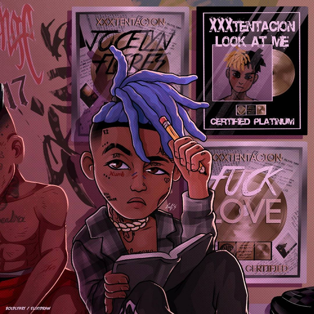 Аниме-арт с Xxxtentacion Обои