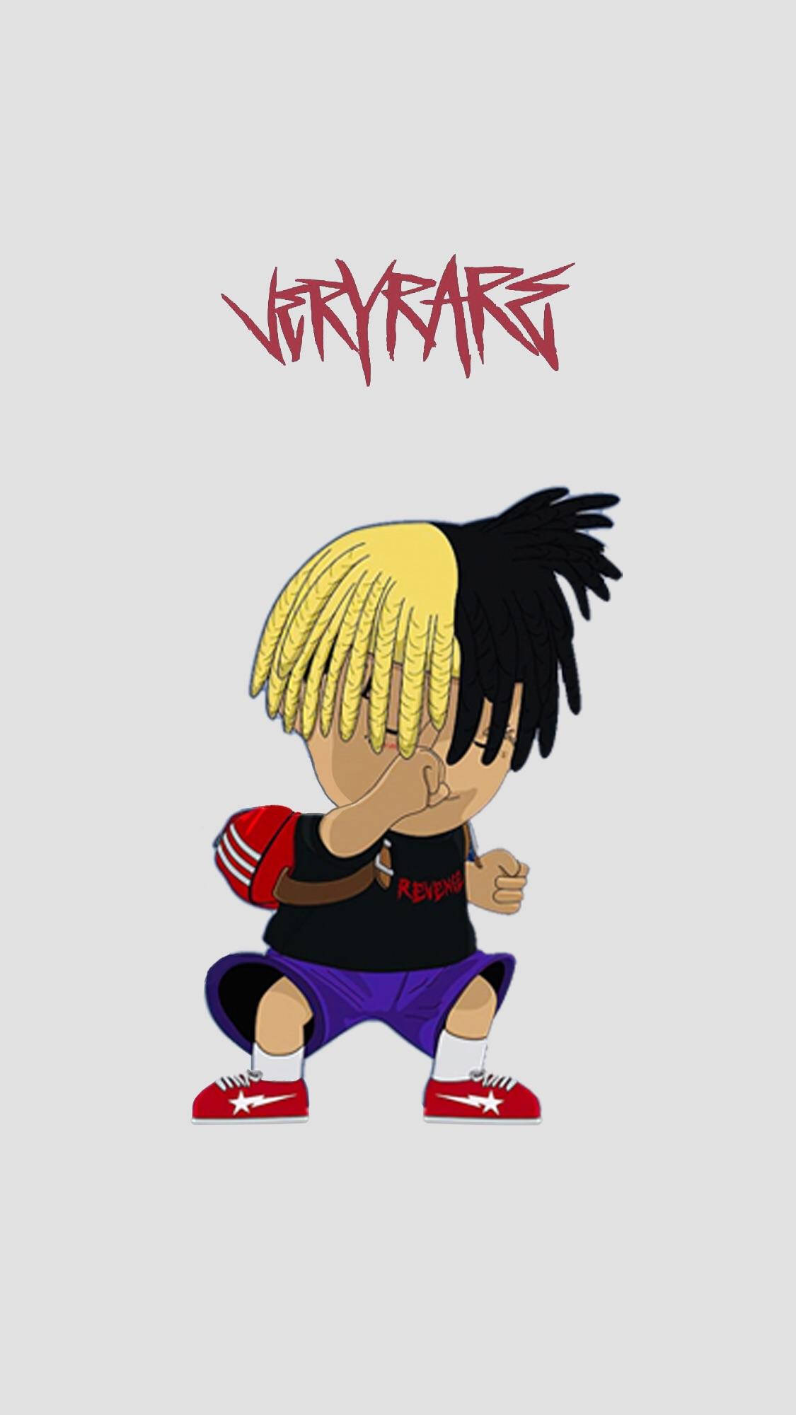 Xxxtentacion аниме с двухцветными волосами Обои