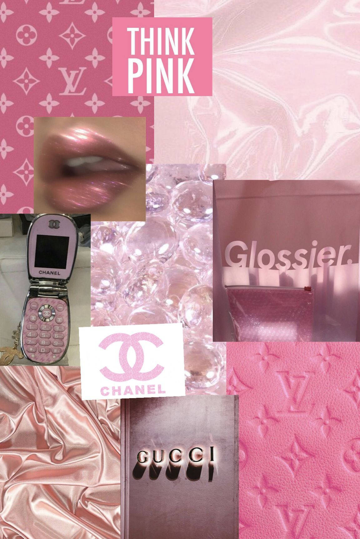 Y2k Эстетика Think Pink Обои