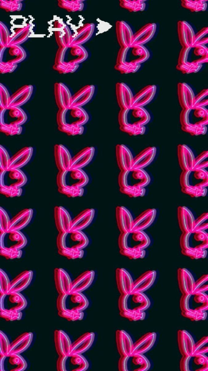 Y2k Эстетика Розовый Кролик Playboy Обои