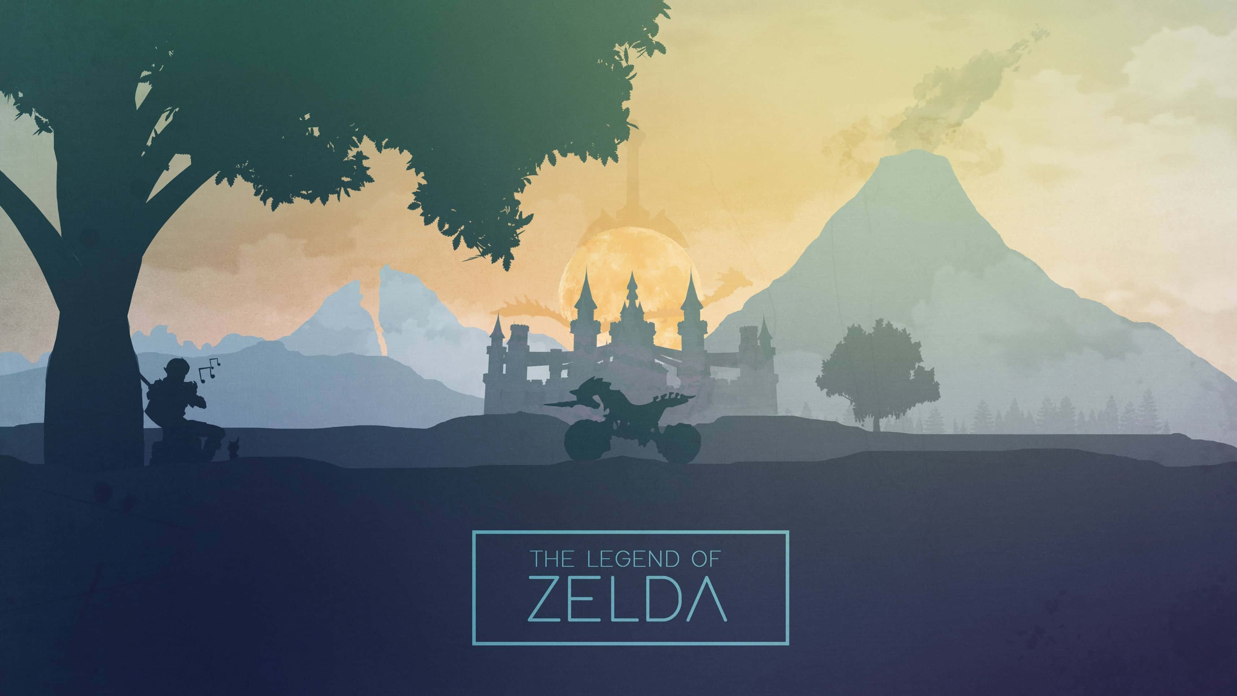 Zelda Breath Of The Wild 4K слоистый арт Обои