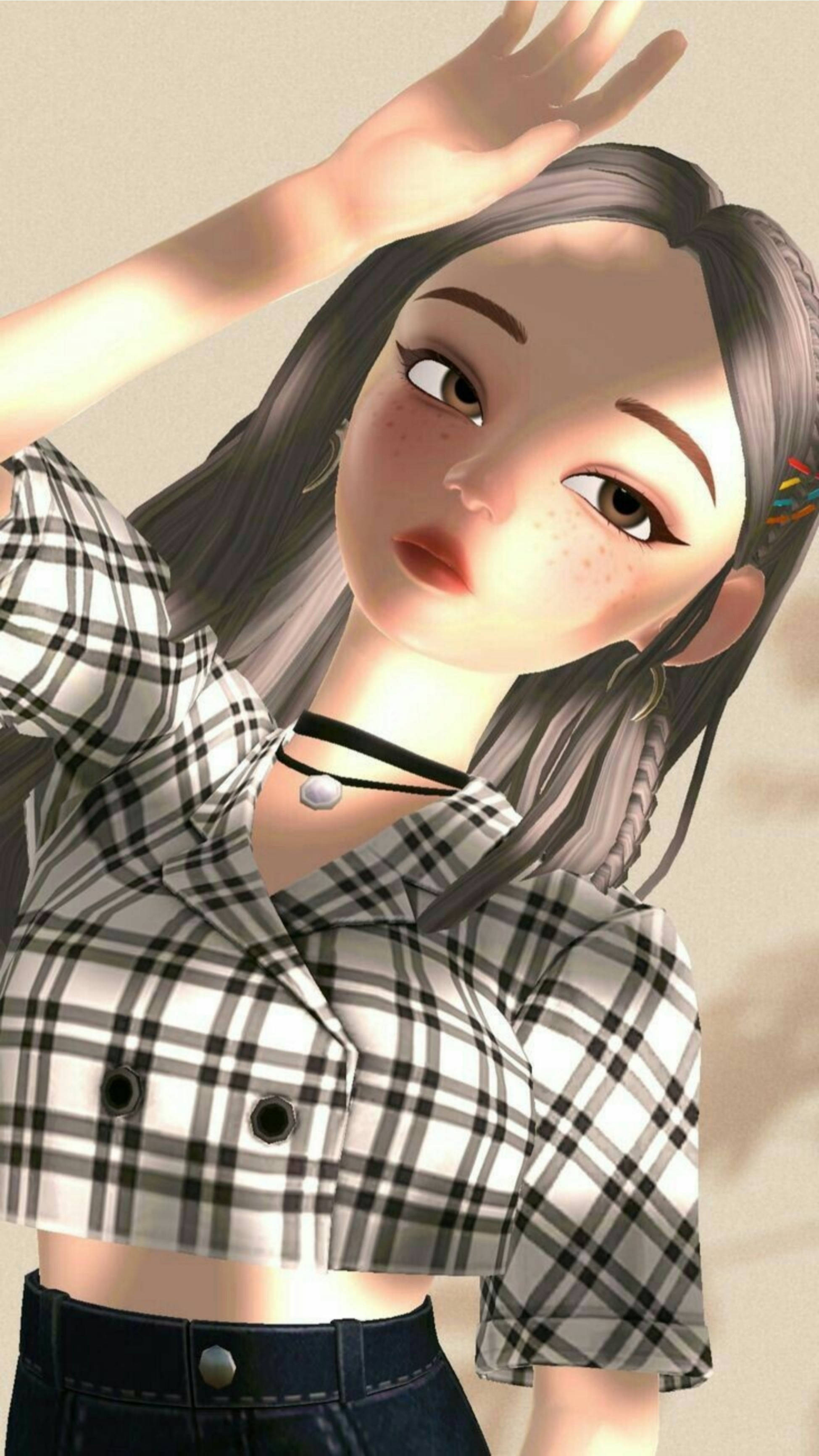 Эстетичная девушка-силуэт Zepeto Обои