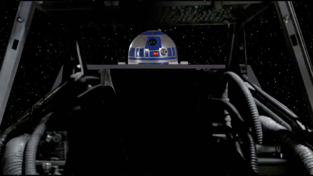 Звёздные войны фон для Zoom R2D2 в космосе Обои