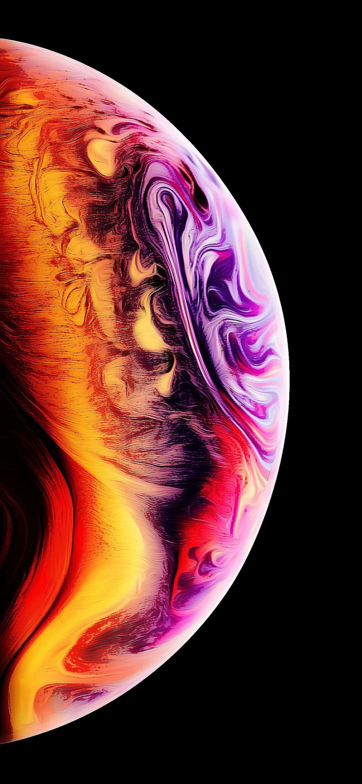 абстрактное изображение красочного Apple iPhone XS Обои