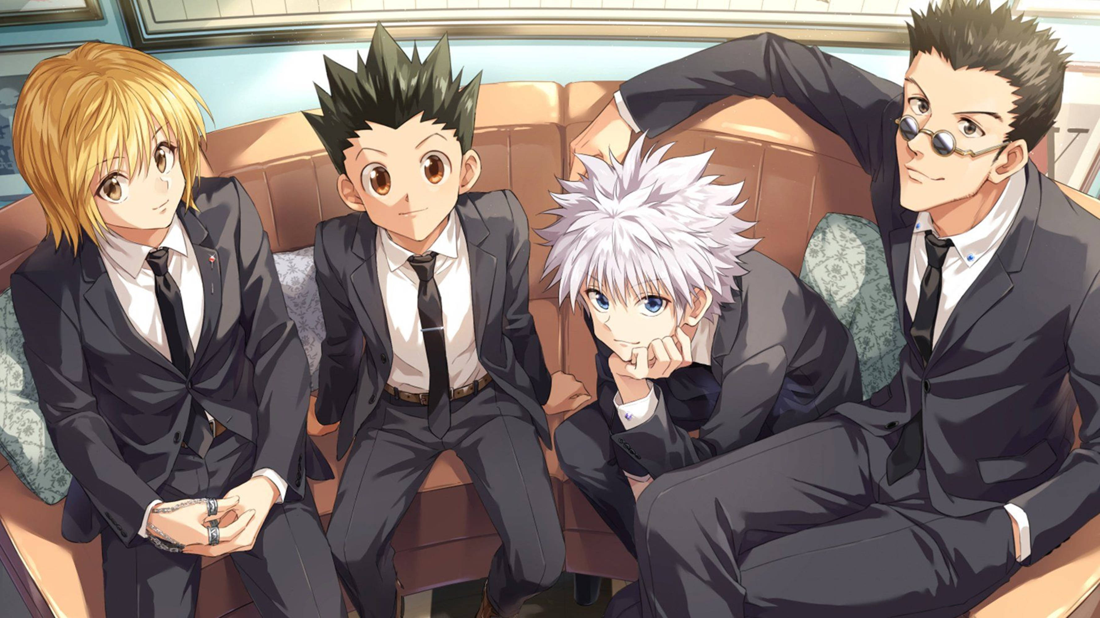 Аниме Hunter X Hunter 4K Главные герои Обои