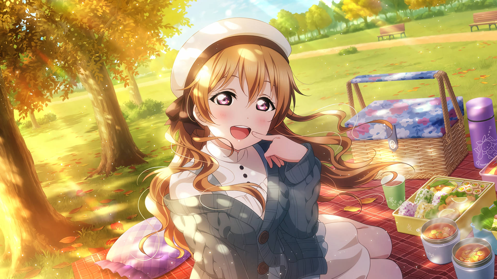 Обои аниме Love Live Ханаё