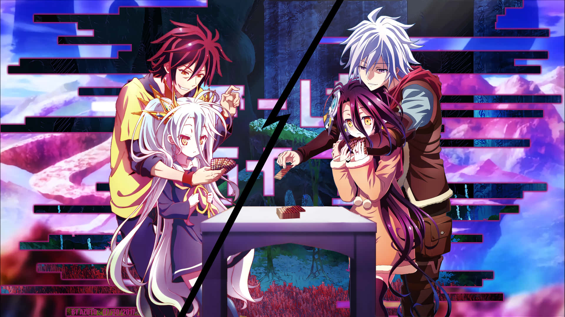 Аниме No Game No Life Разные брат и сестра Обои