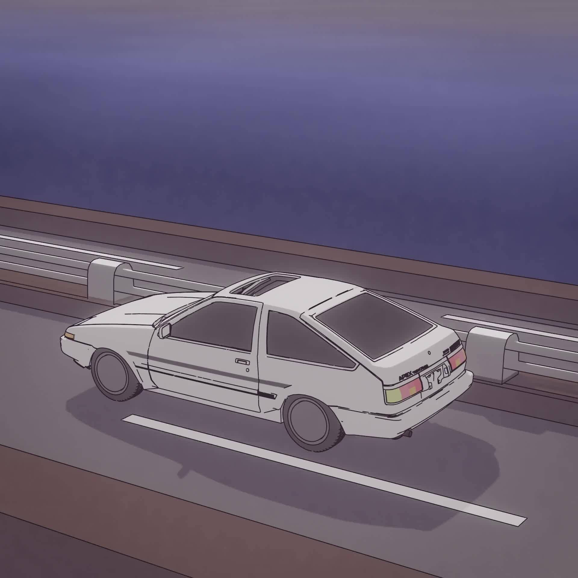 Аниме Toyota AE86 Обои