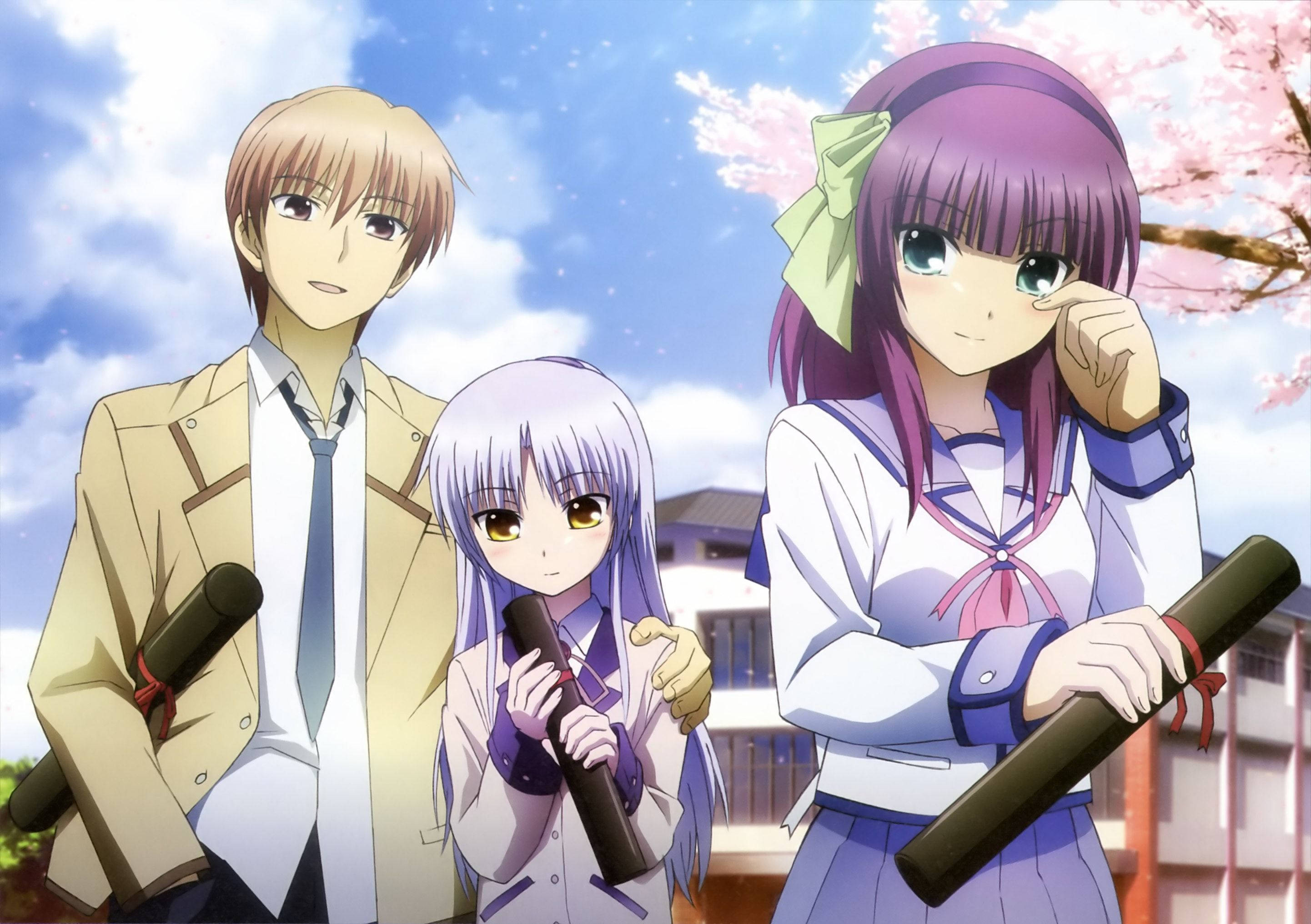 Аниме пара Angel Beats Обои