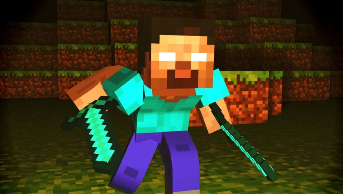 Анимированный фон с персонажем Minecraft Херобрином Обои
