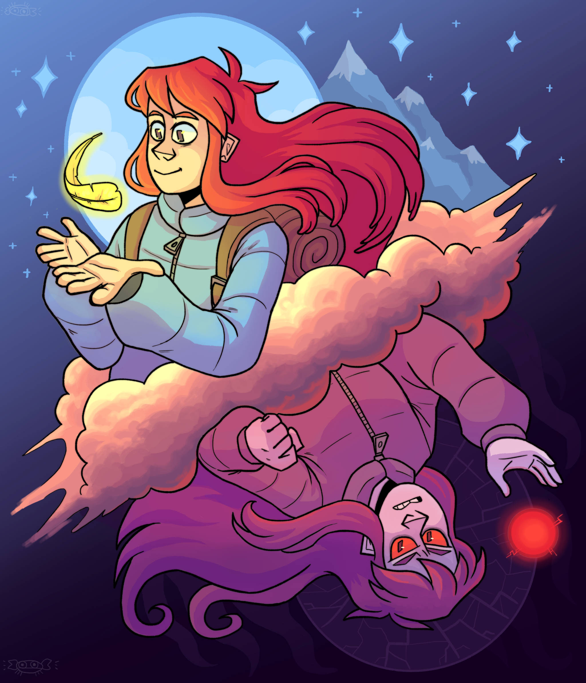 Арт Madeline и Badeline из Celeste Обои