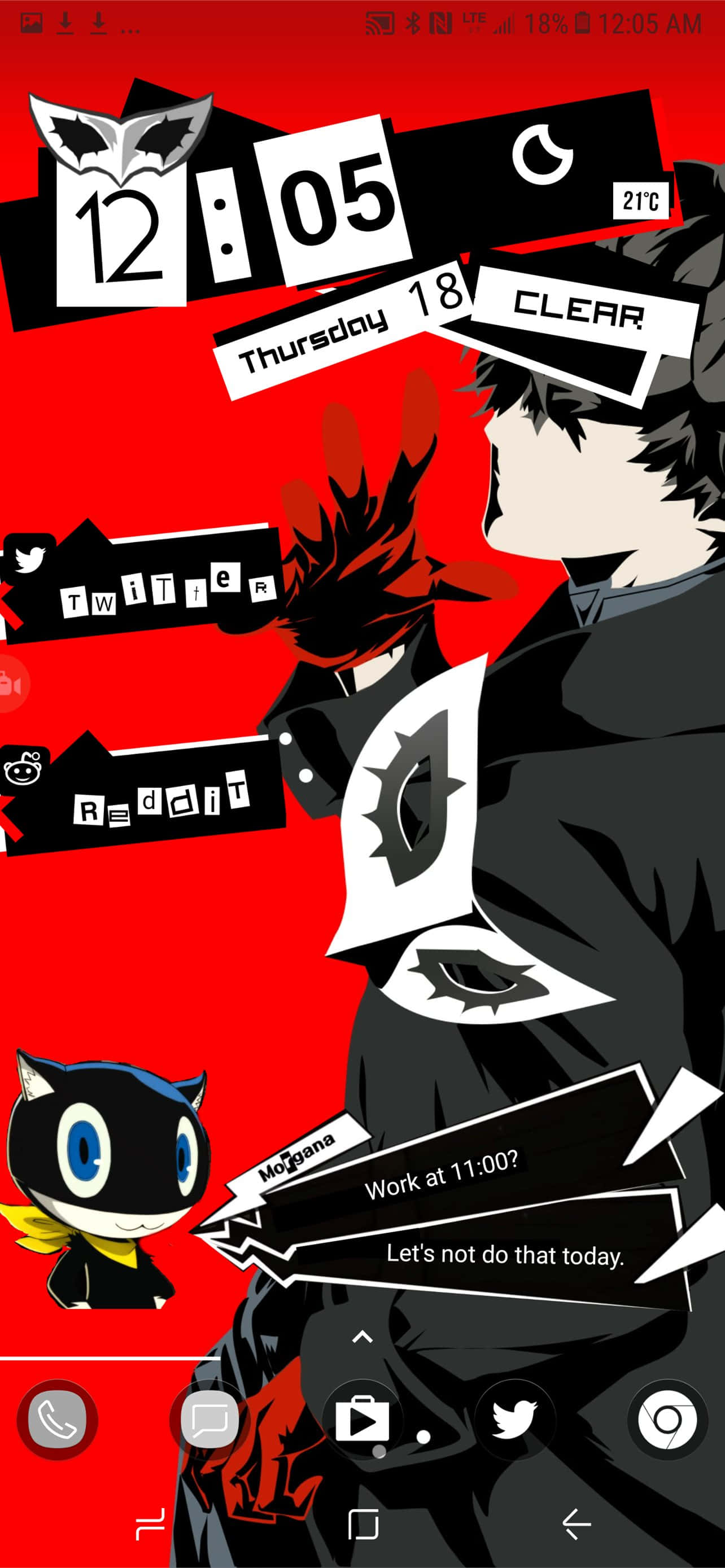 Арт из игры Persona 5 как обои для iPhone Обои