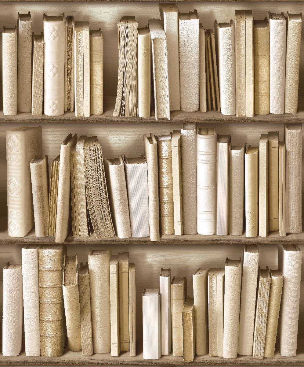 Бежево-коричневые книги в эстетичном стиле Обои