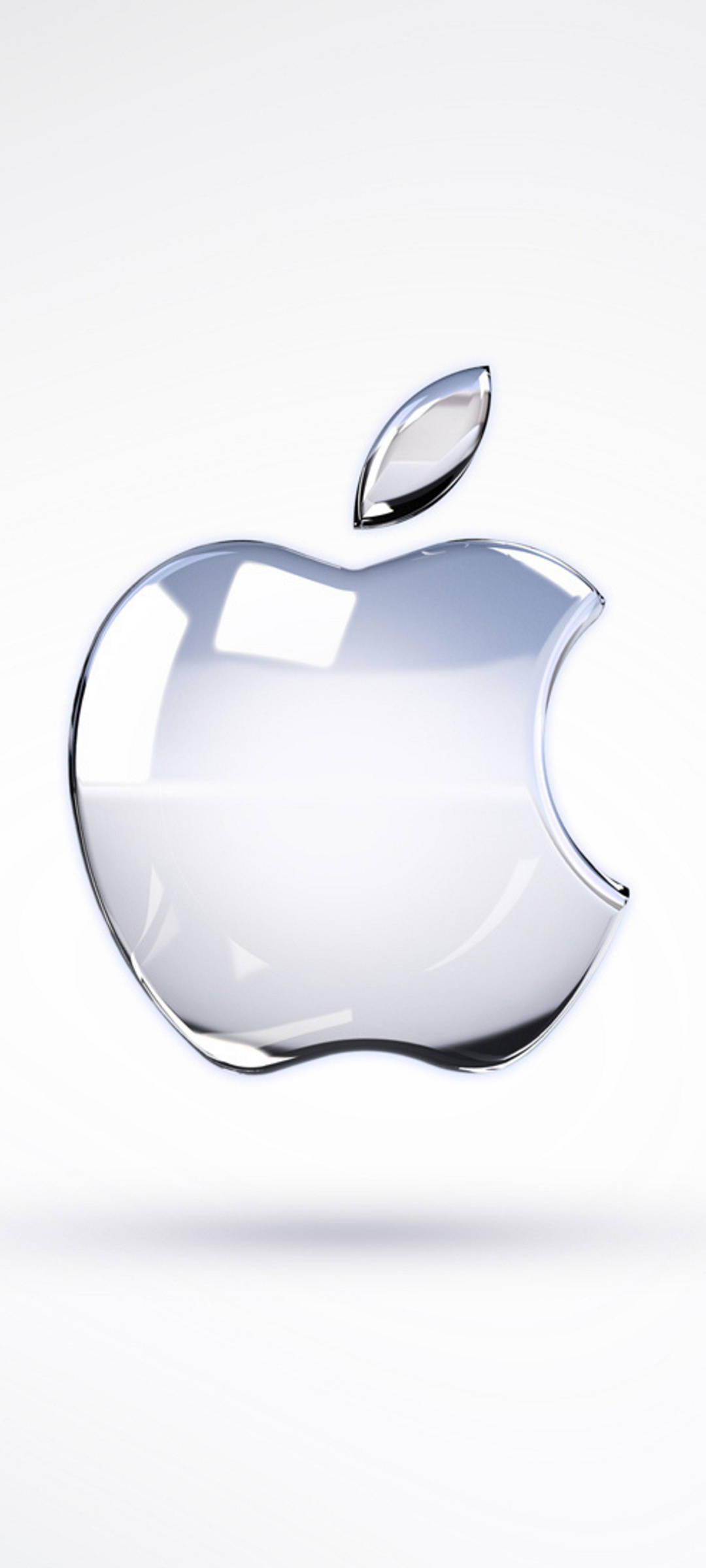 Белый с серебряным логотипом Apple iPhone Обои