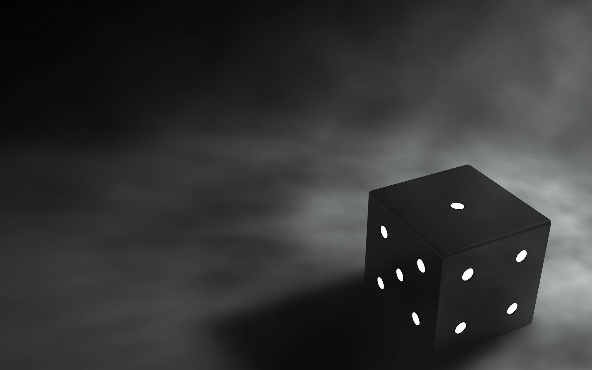 Черно-белые 3D цветные игральные кости обои