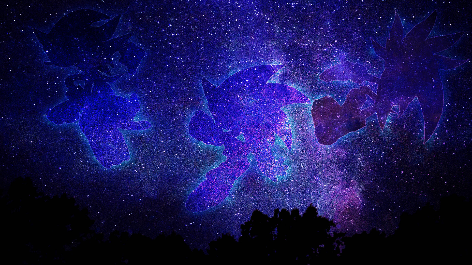 1920x1080 Ёжики среди звёзд