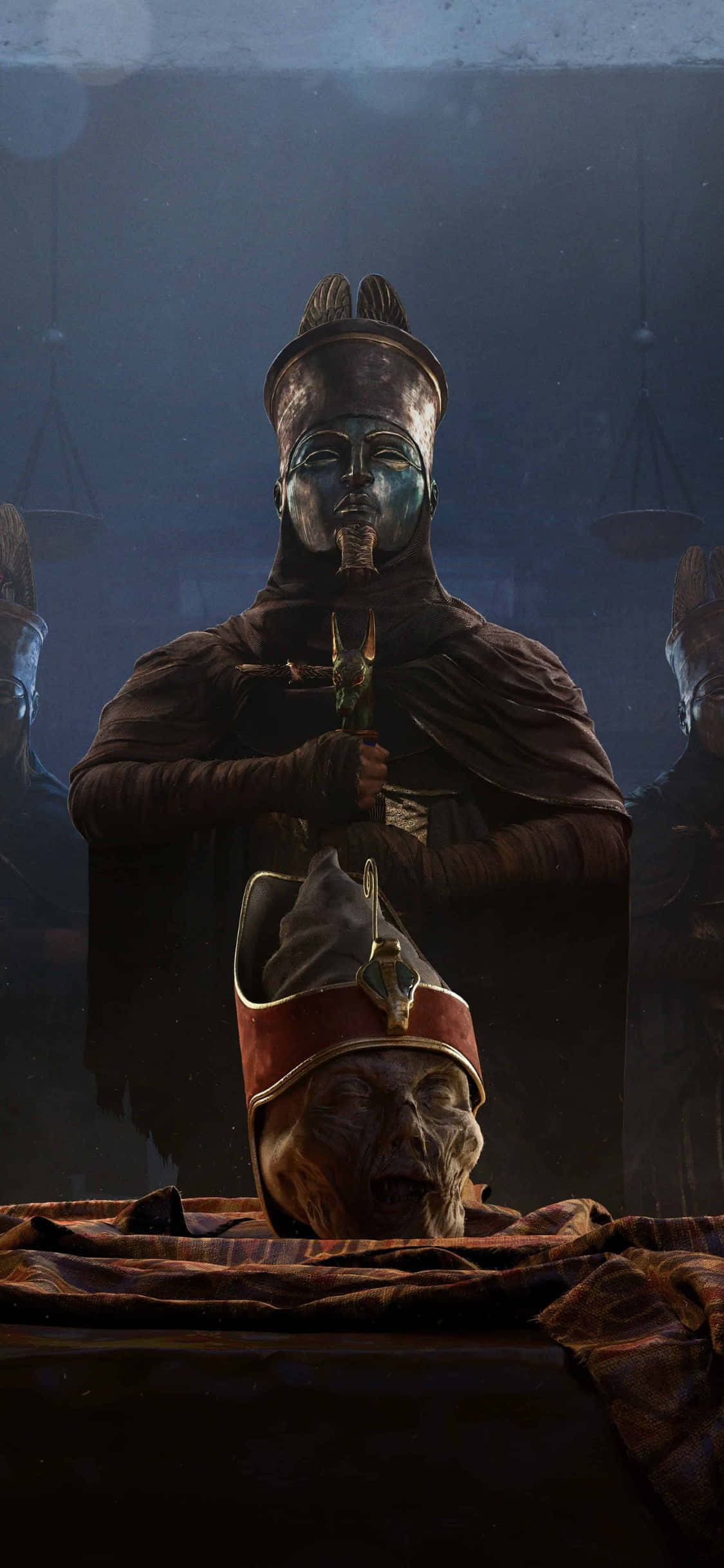 Вдохновленный приключенческим миром Assassin's Creed Origins, этот привлекающий внимание обои для iPhone X обязательно захватит ваше воображение. Обои