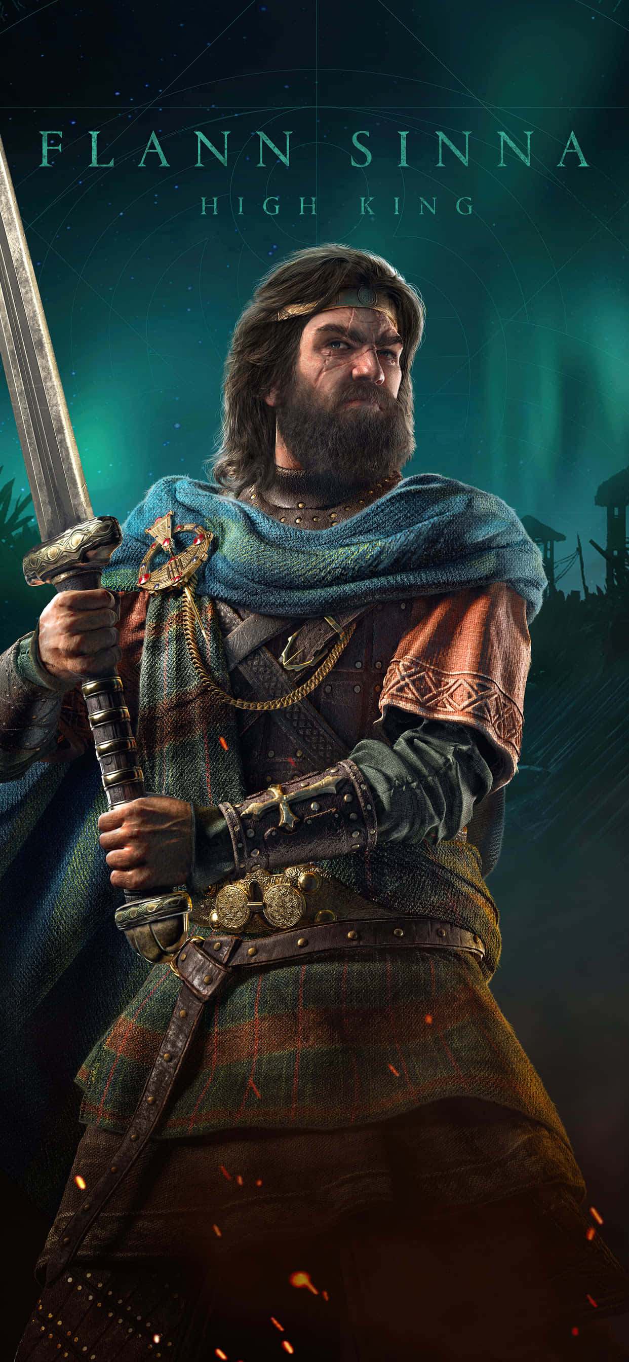 Верховный король Фланн iPhone Xs Max Assassin's Creed Valhalla фон Обои