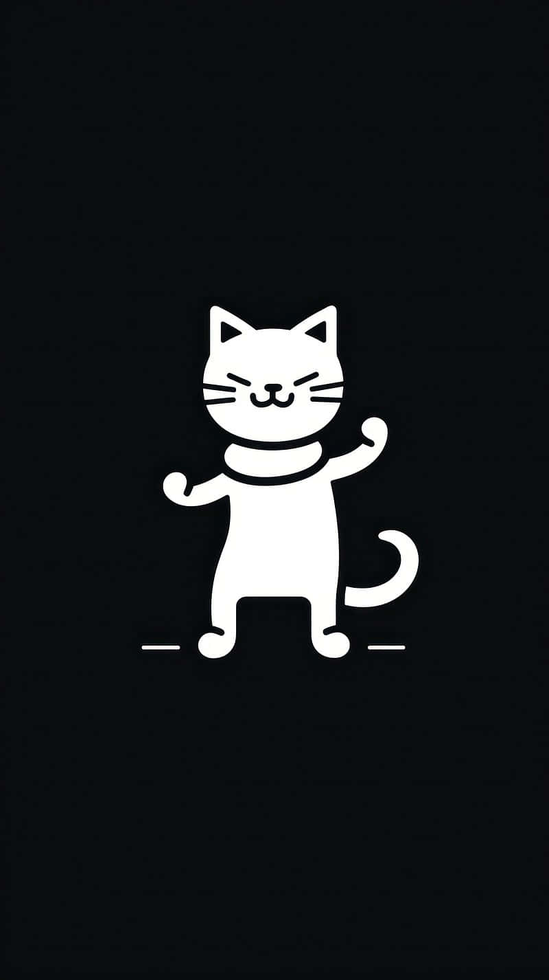 Веселая танцующая кошка иллюстрация Обои