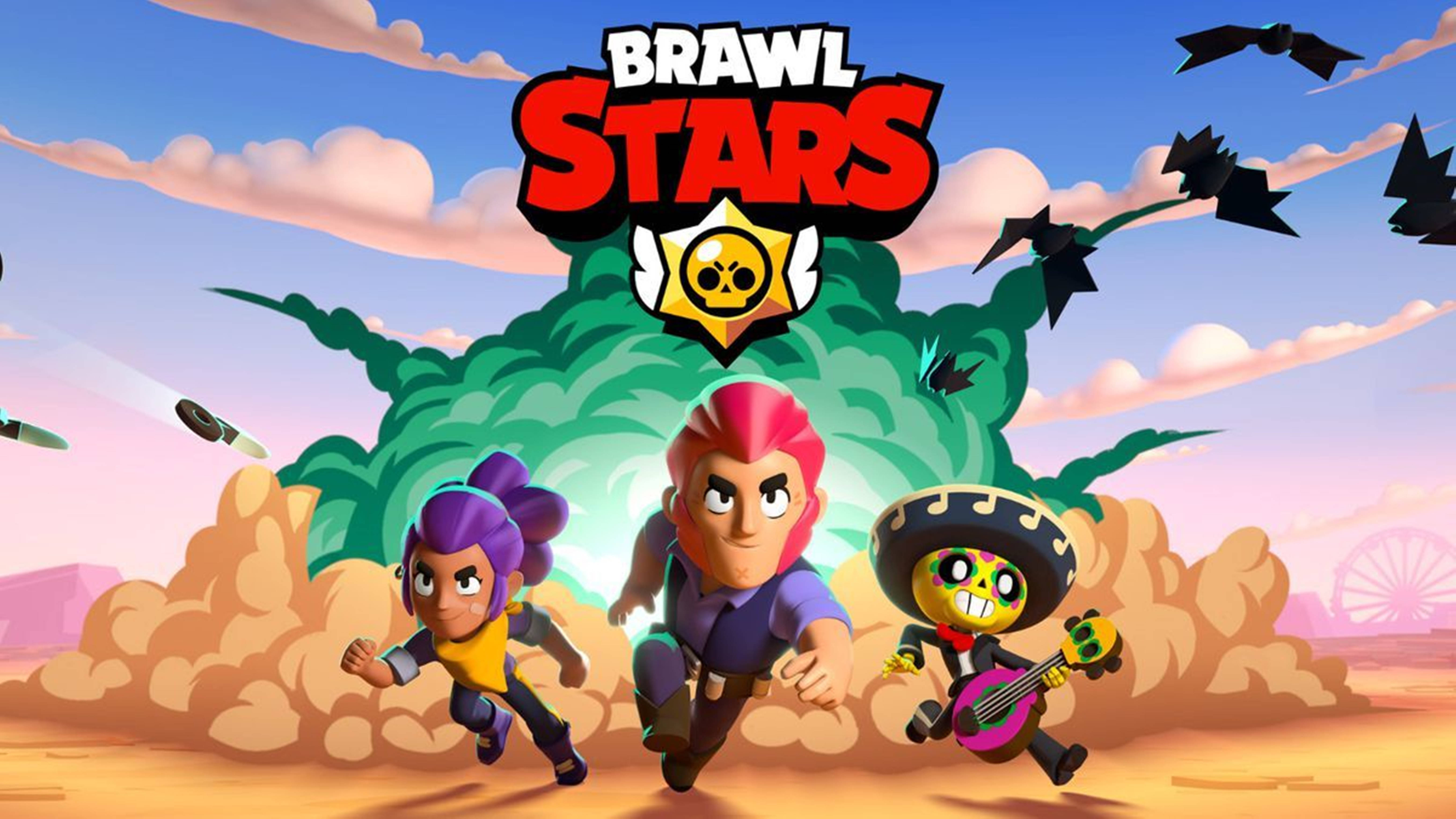 Взрыв на экране Brawl Stars 4K Обои