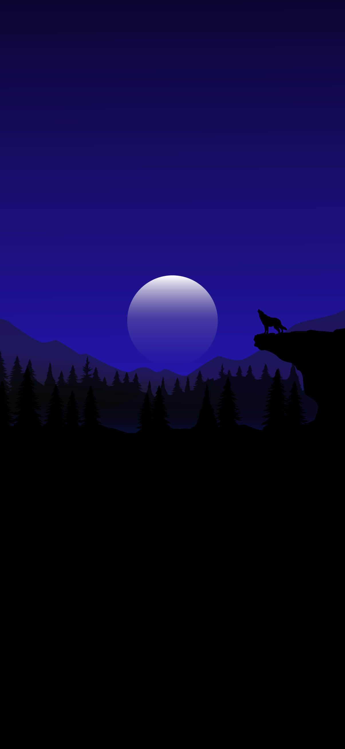 Wolf Moon Pixel 3XL AMOLED Заставка Обои