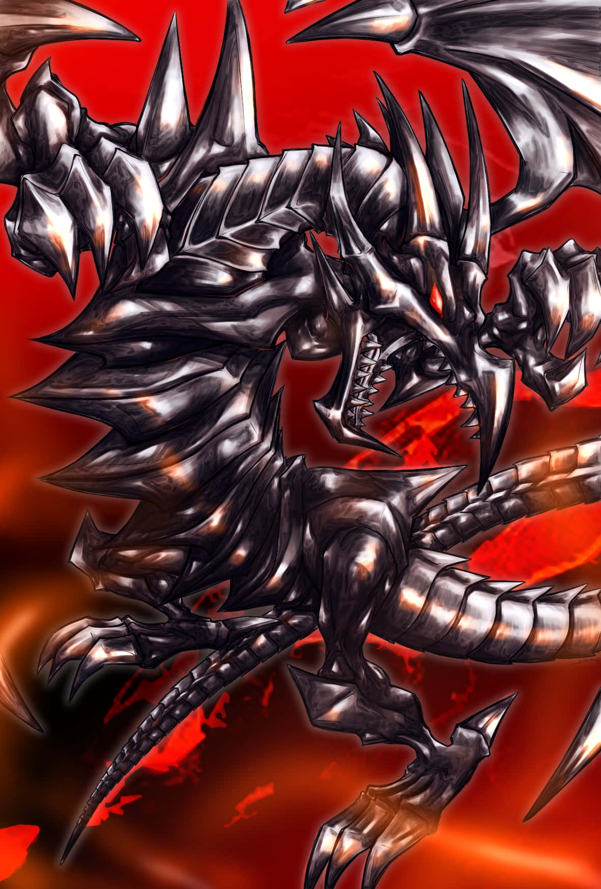Впечатляющие драконы YuGiOh демонстрируют свою силу Обои