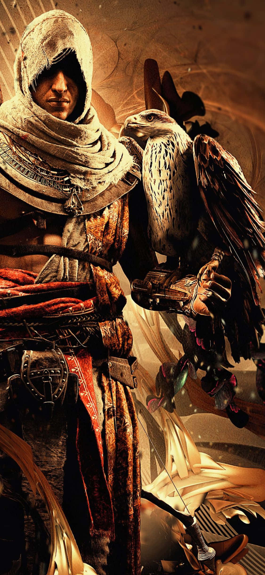 Выберите свою судьбу и возглавьте Братство с обоями iPhone X Assassin's Creed Origins. Обои