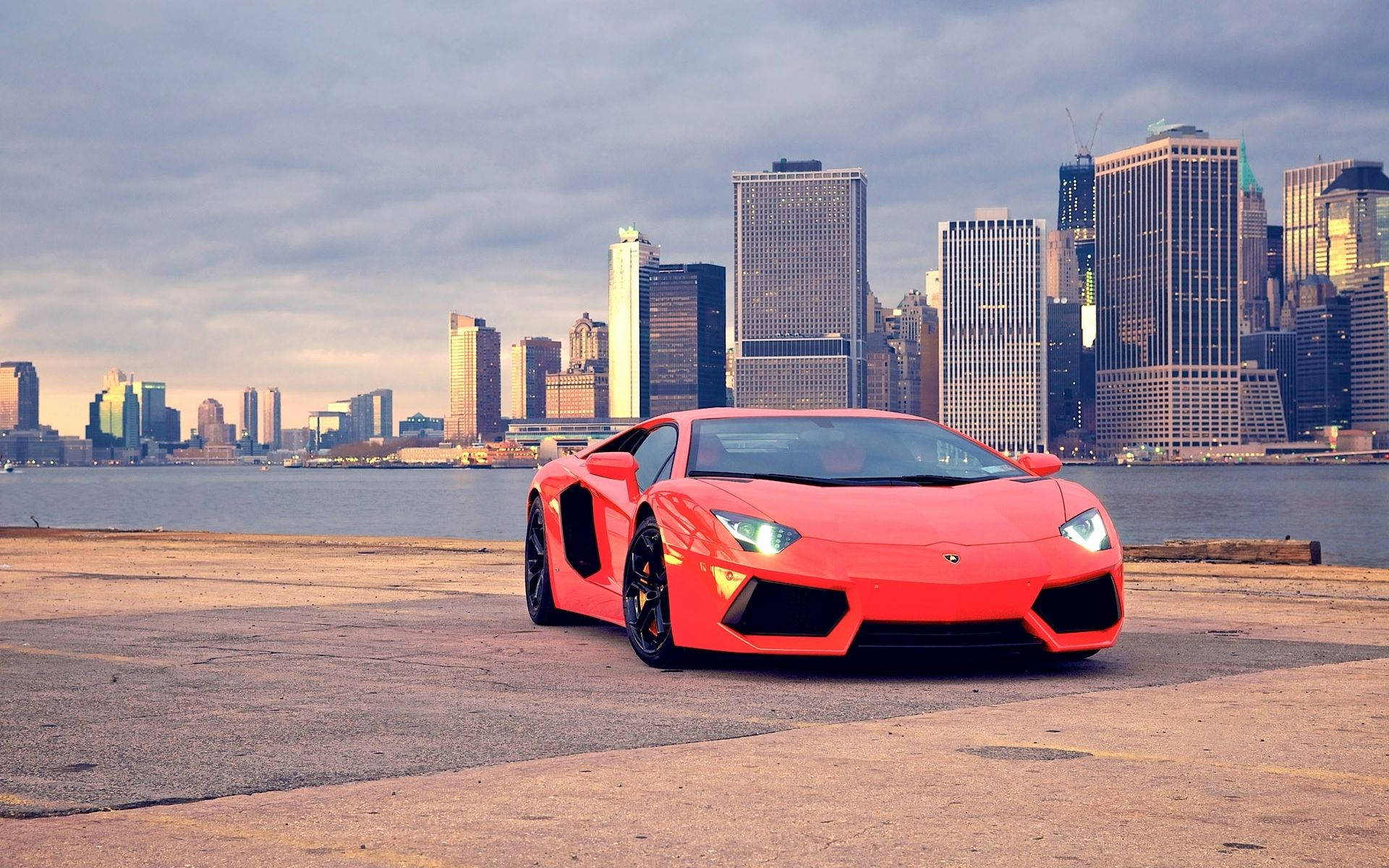 Выставка Lamborghini в парке Бруклин-Бридж Обои