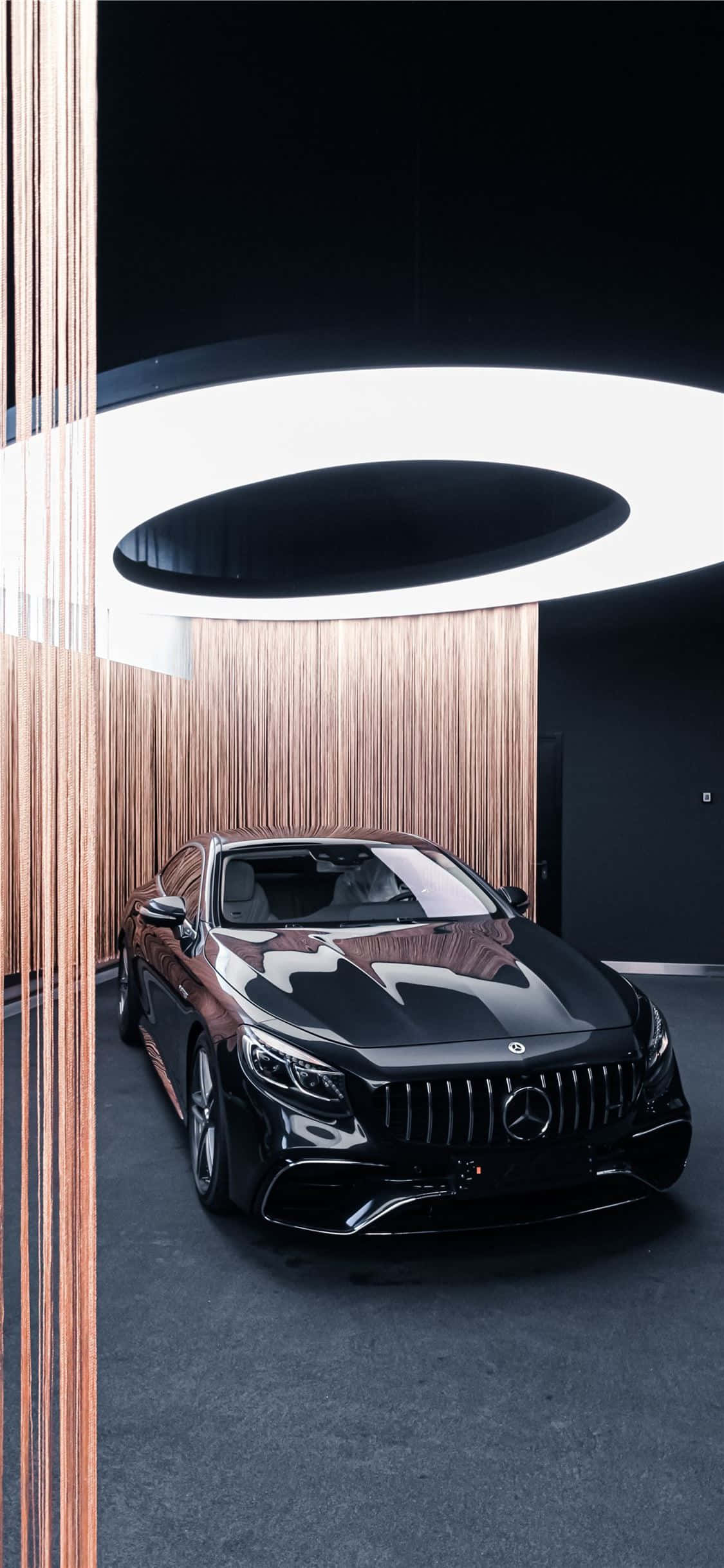 Выставочный Черный iPhone Xs Mercedes Amg Фон Обои