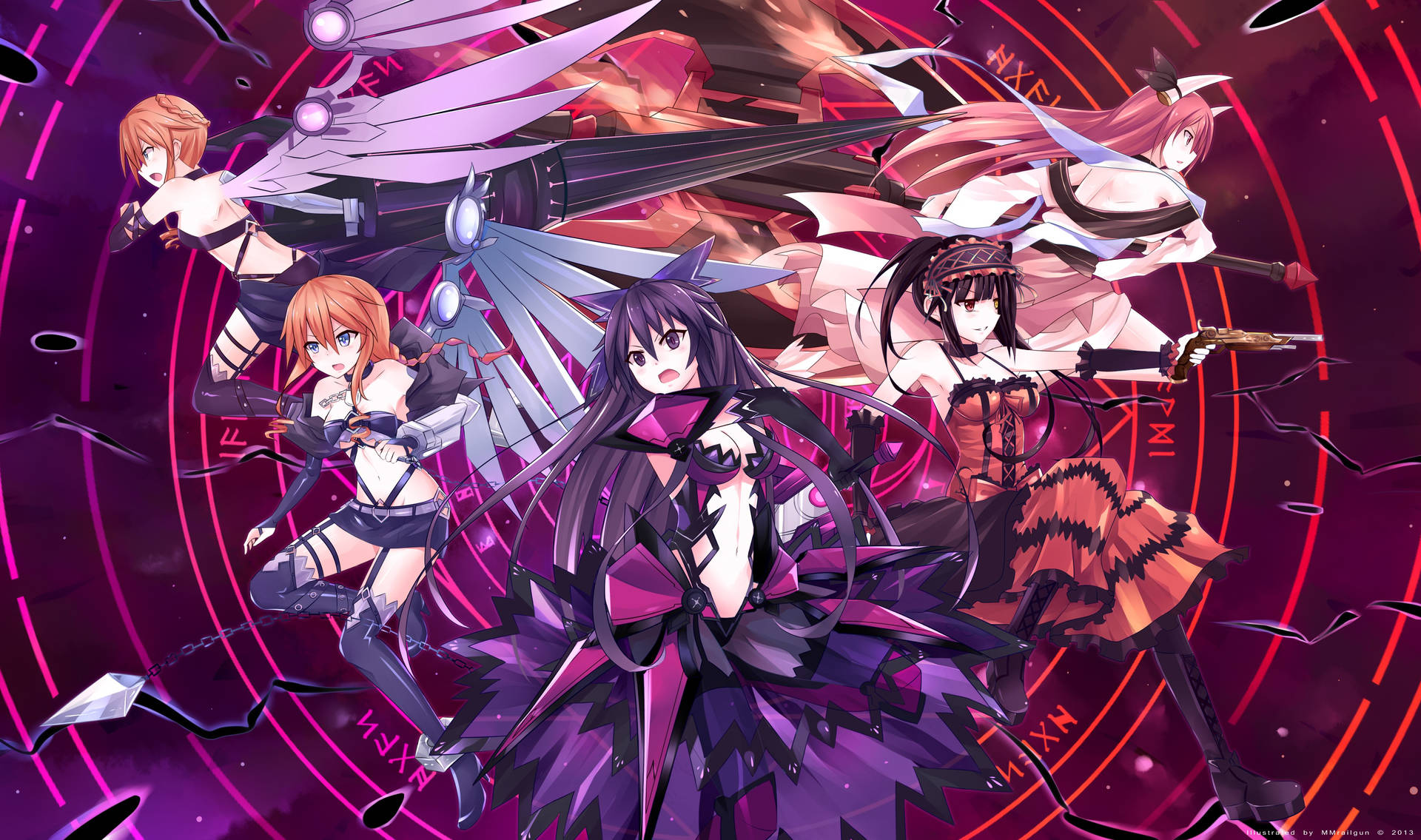 Обои с героинями аниме Date A Live