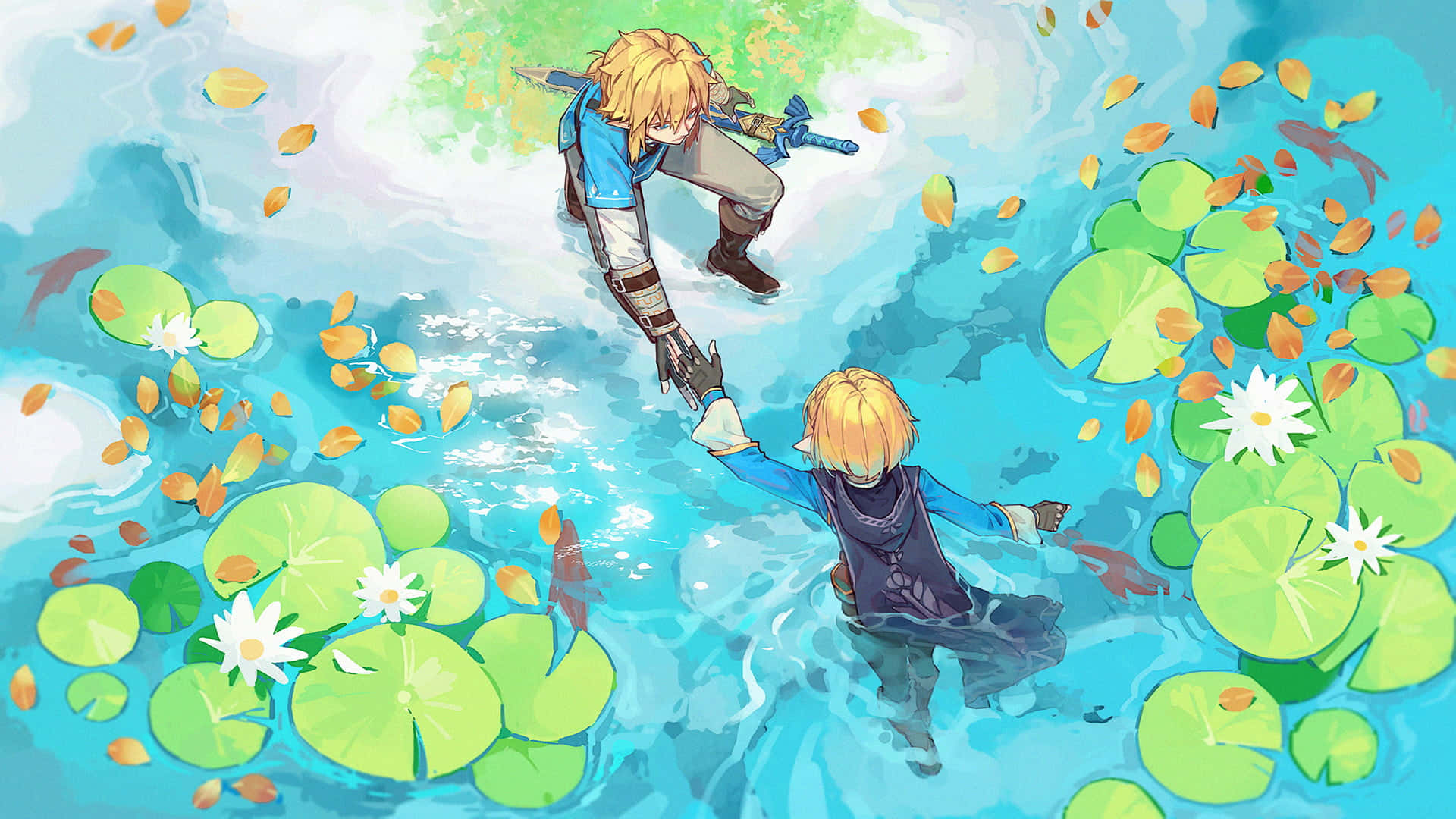 Герой ветров Линк в своих приключениях в The Legend of Zelda Обои