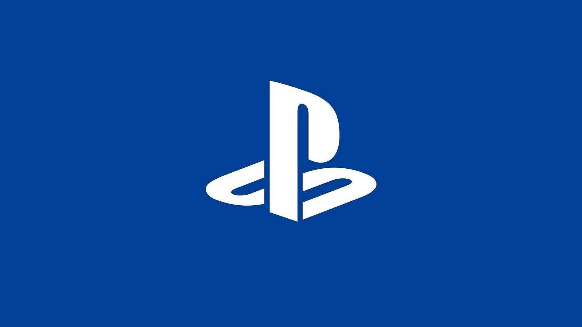 Глубокий синий логотип PS4 Обои