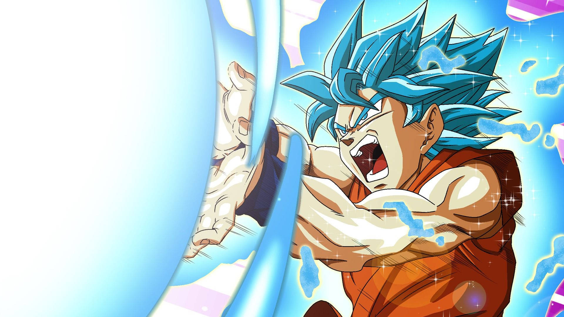 Dragon Ball Z Камехамеха от Сан Гоку, Супер Броли, супер сайян сражается с врагами.