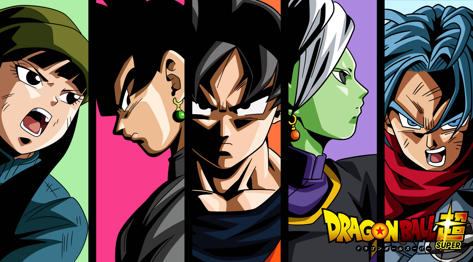Коллаж обоев с персонажами Dragon Ball Super с Гоку. — Гоку Обои