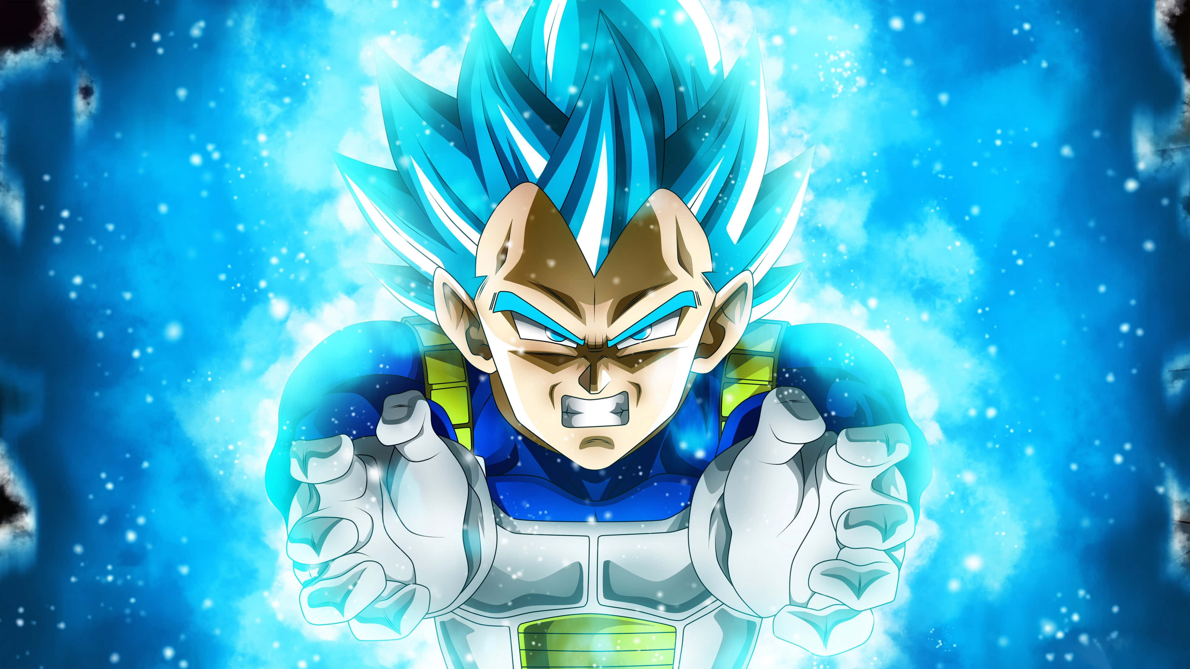 Голубоволосый Вегета из Dragon Ball Super Обои