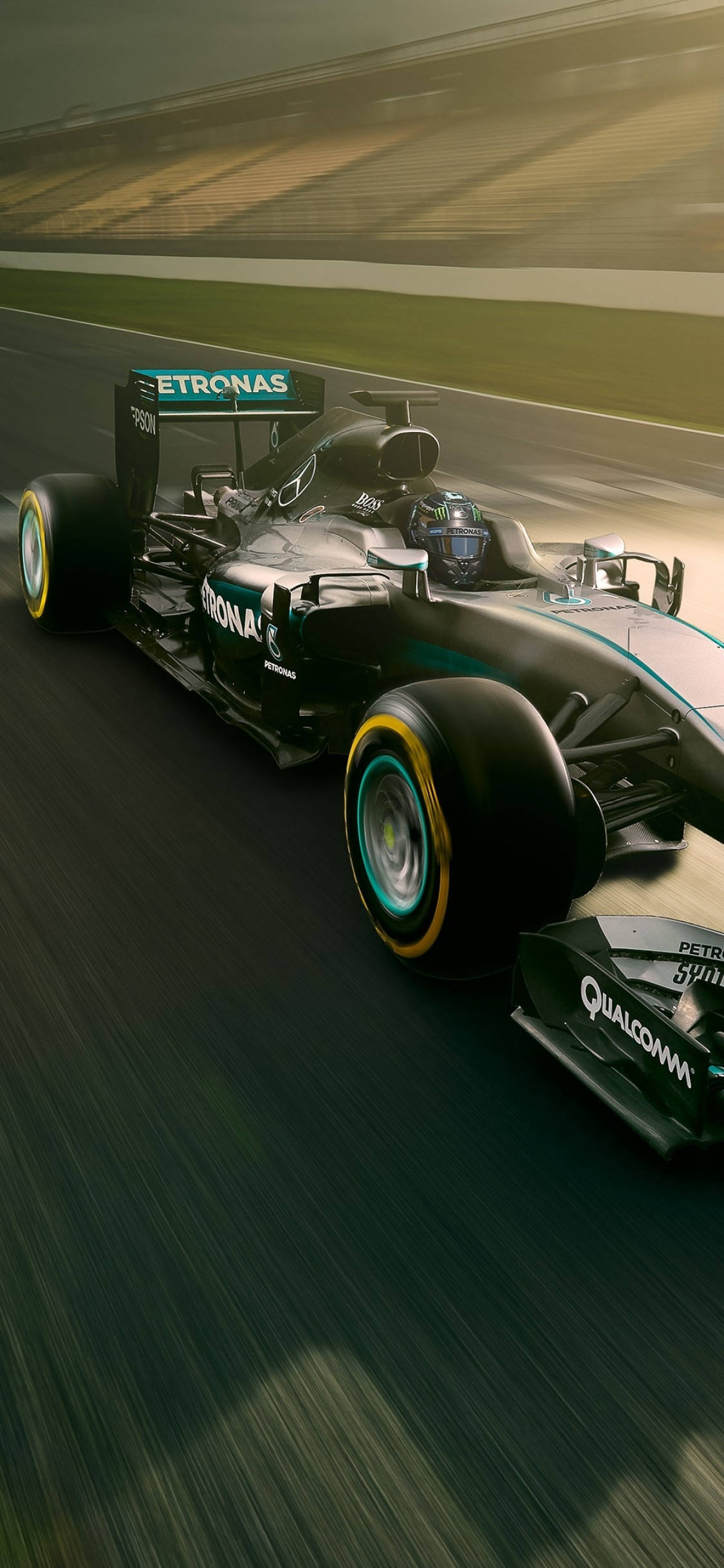Гоночный трек Mercedes F1 для iPhone Обои