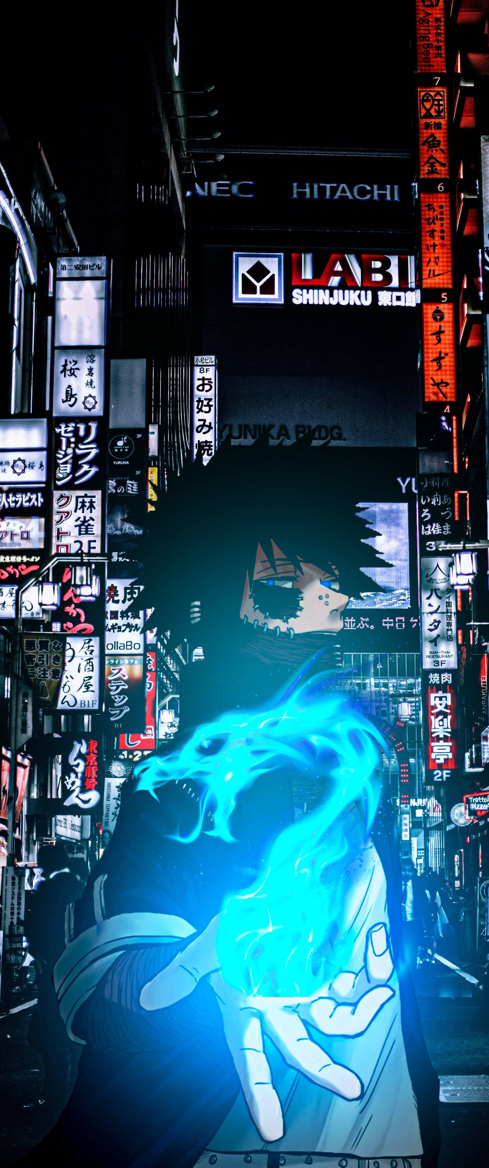 Даби с синим огнем в My Hero Academia на телефон Обои