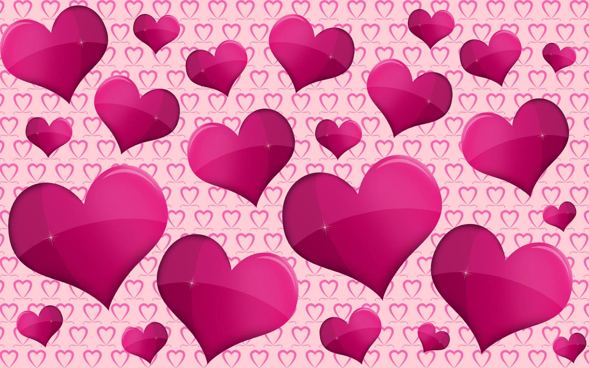 2880x1800 Обои с сердцами