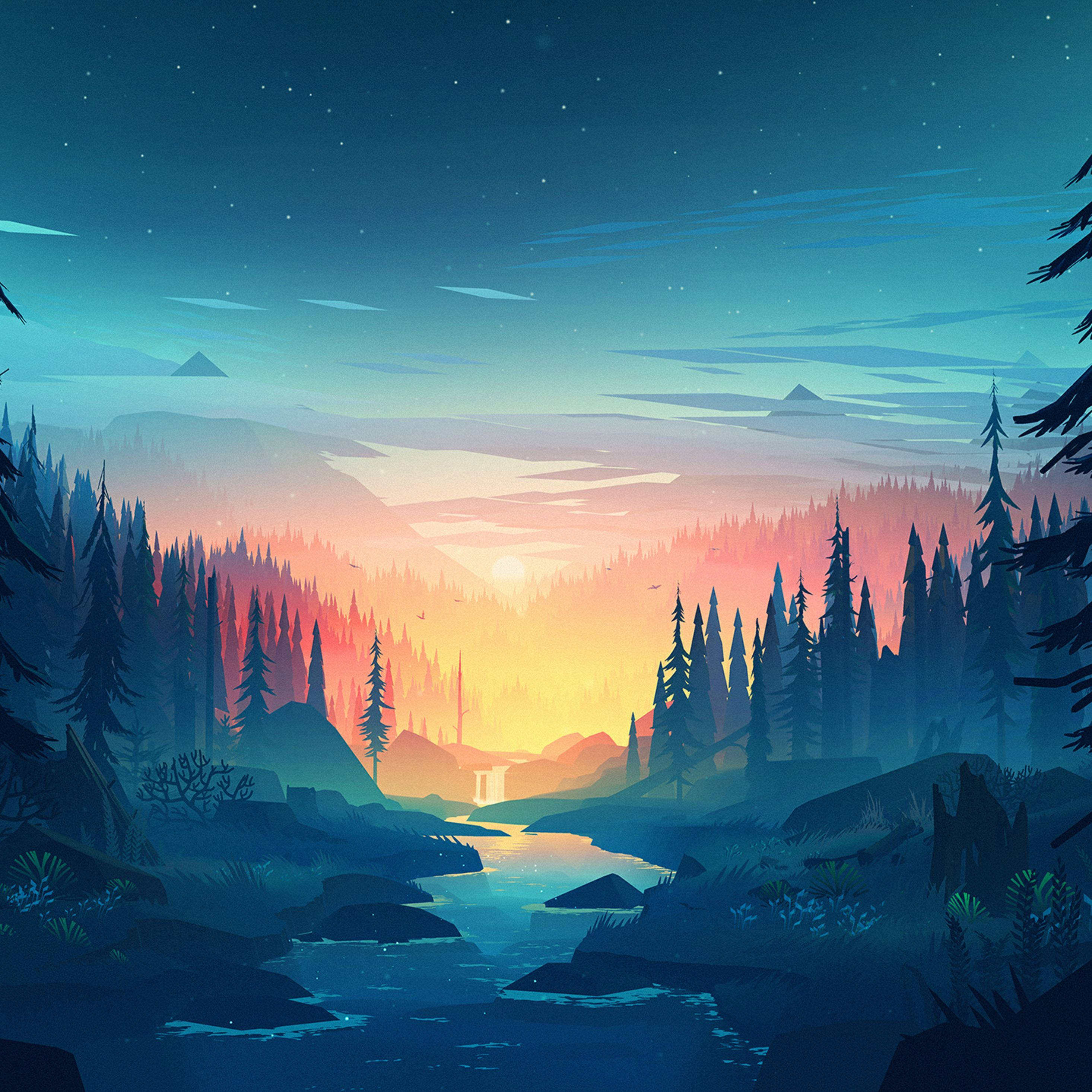 Детальный природный вид как лучшее для iPad Обои