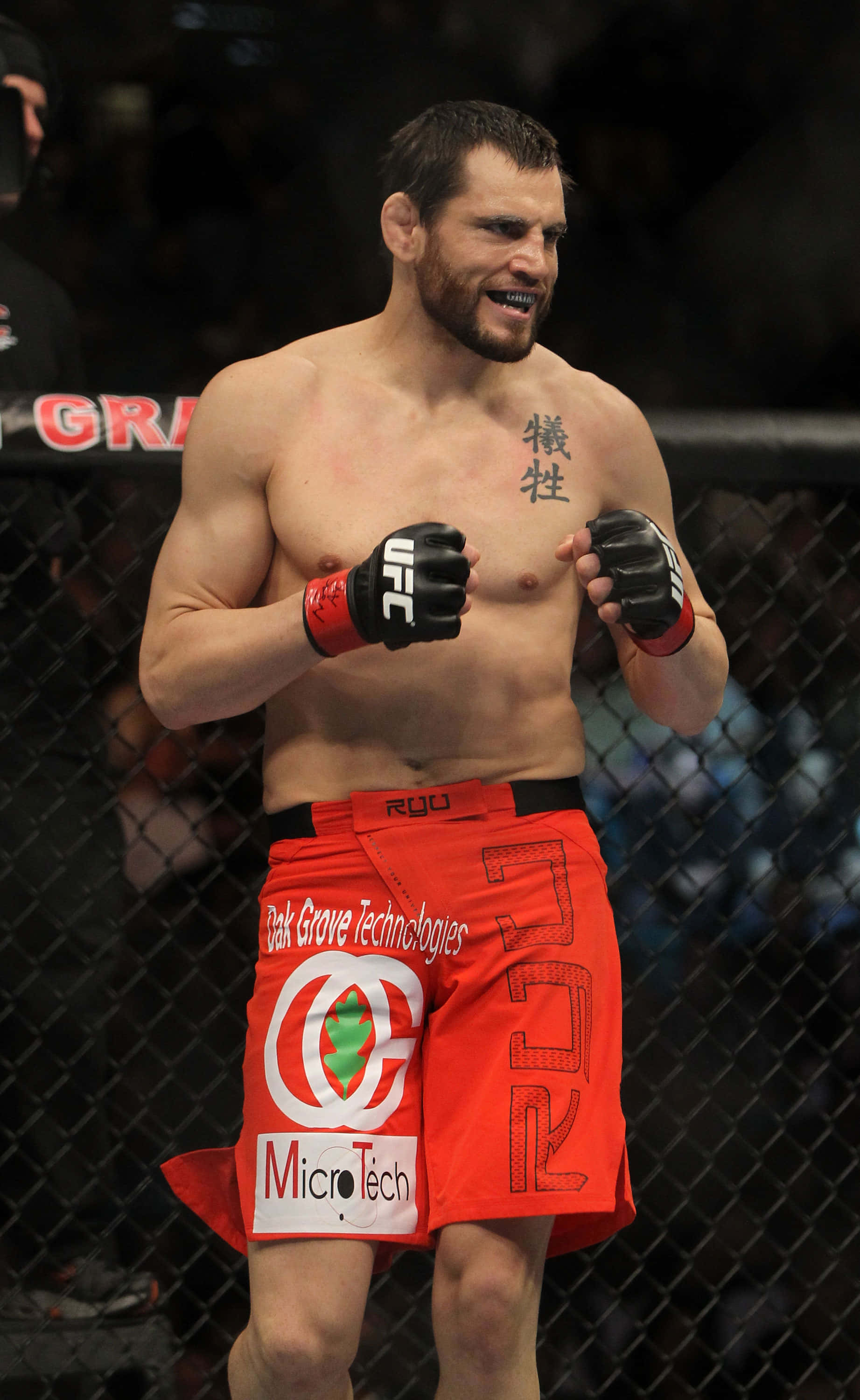 Джон Фитч стоит в октагоне UFC 141 Обои